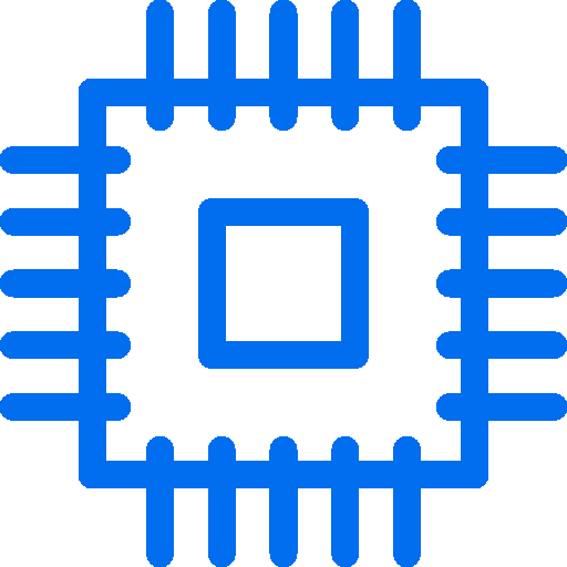 blue electronics test chip
