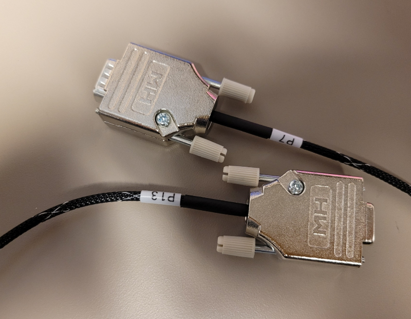 7591 DB9 close-up with wires crossed