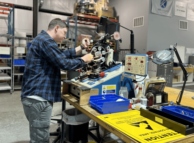 Andrew working on the jovi toroid machine